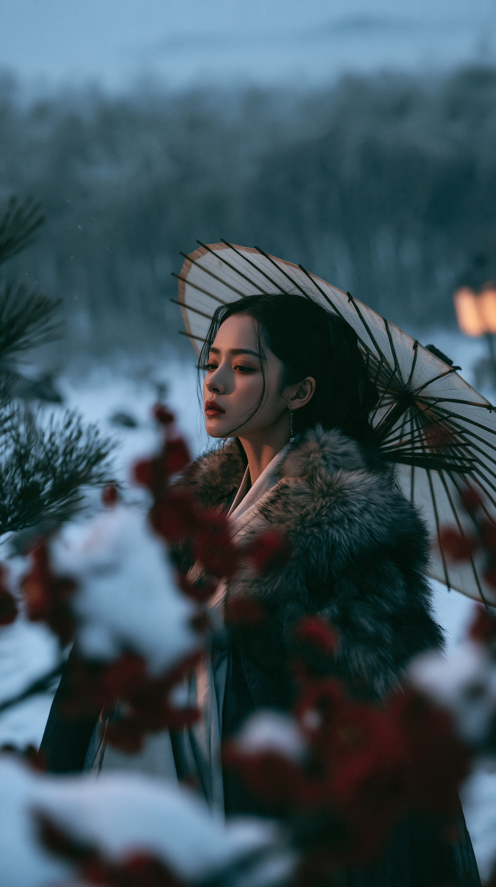 A cinematic portrait of an elegant East …